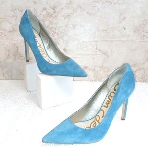 Sam Edelman Blue Suede Heels